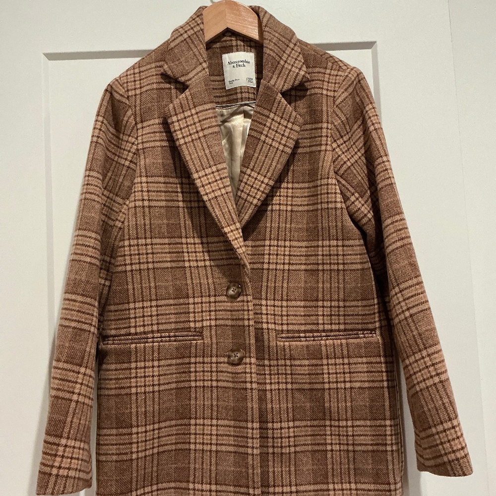 Abercrombie & Fitch Plaid Blazer Jacket